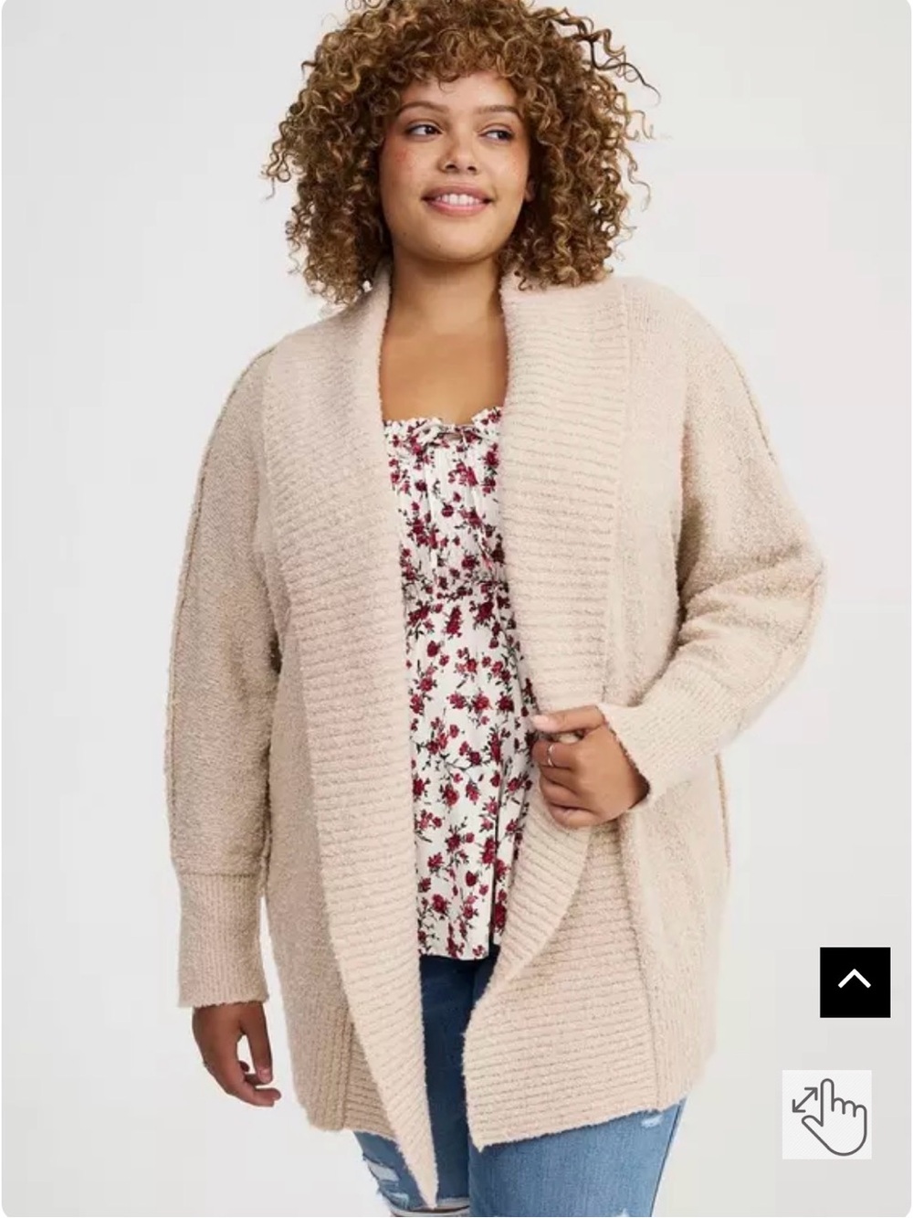 Torrid Boucle Open Front Cardigan